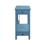 Byzad Teal Finish Accent Table