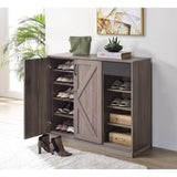 Toski Rustic Gray Oak Finish Cabinet