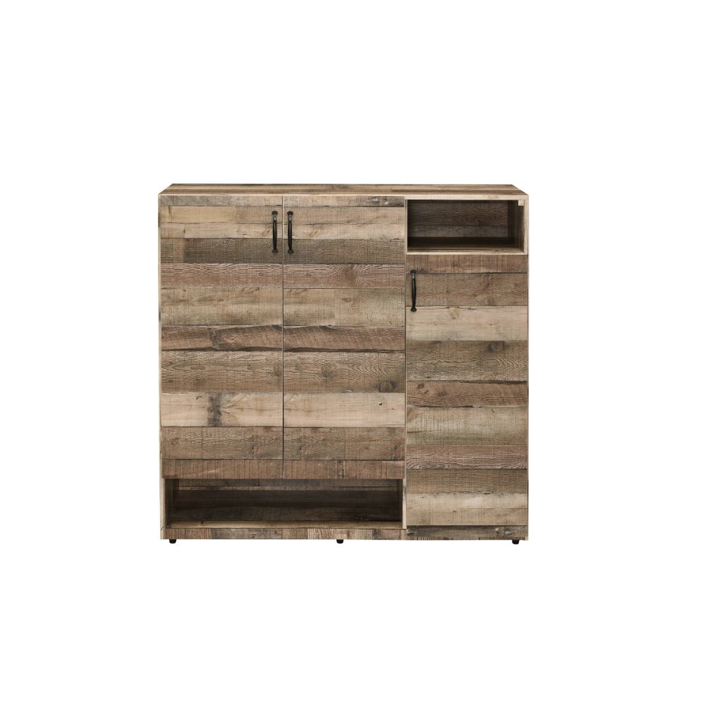 Howia Rustic Gray Oak Finish Cabinet