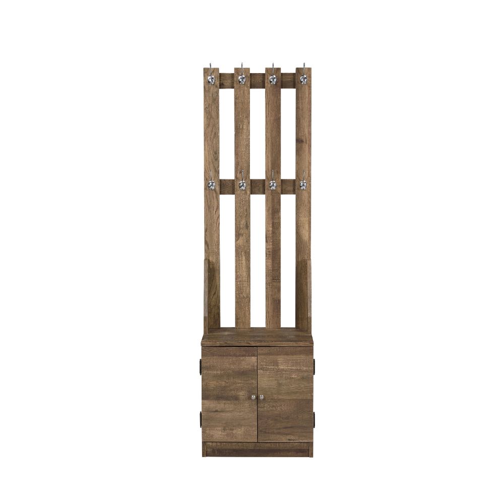 Sanuye Weathered Oak Finish Hall Tree