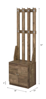 Sanuye Weathered Oak Finish Hall Tree