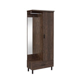 Tsula Rustic Walnut Finish Hall Tree