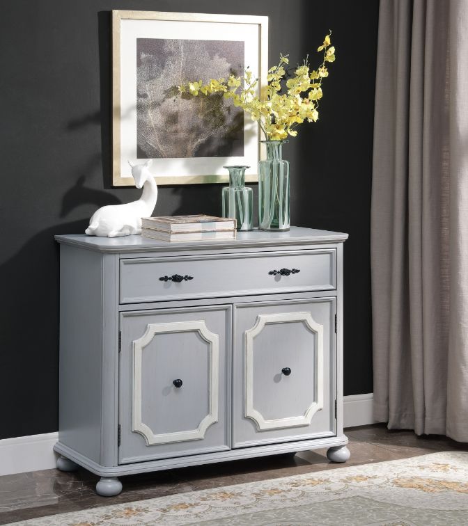 Enyin Gray Finish Cabinet