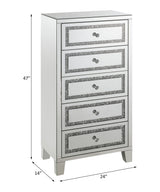 Noor Mirrored, Faux Diamonds Cabinet