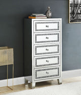 Noor Mirrored, Faux Diamonds Cabinet