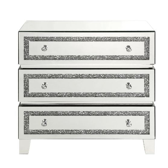 Noor Mirrored, Faux Diamonds Cabinet