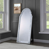 Noralie Mirrored & Faux Diamonds Floor Mirror