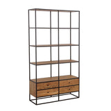 Belcroft 4-Drawer Etagere Natural Acacia And Black