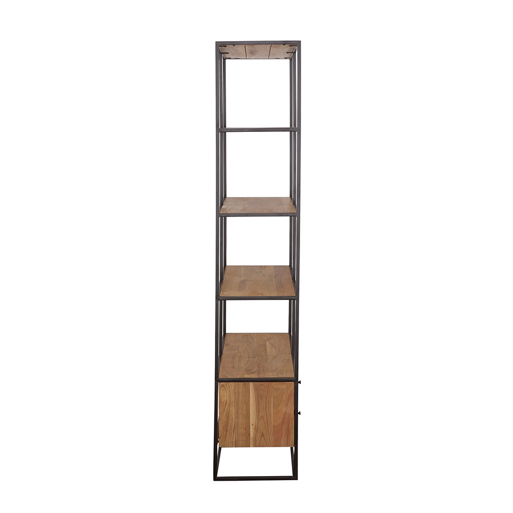 Belcroft 4-Drawer Etagere Natural Acacia And Black