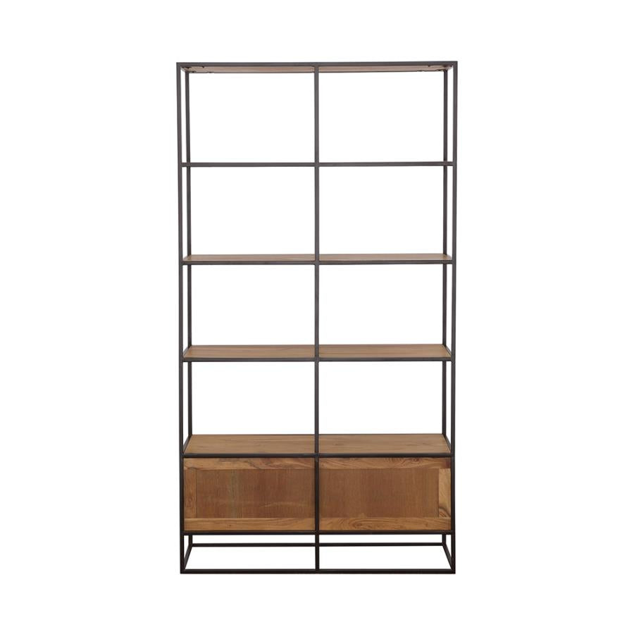 Belcroft 4-Drawer Etagere Natural Acacia And Black