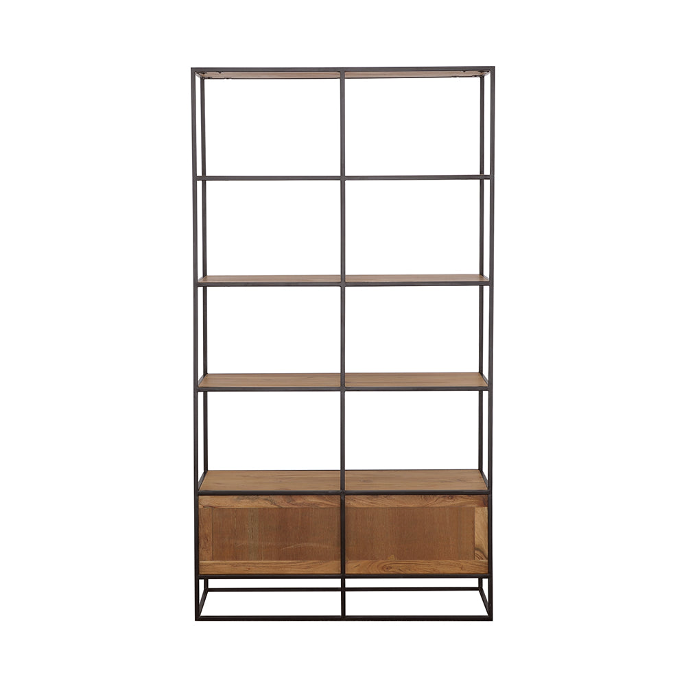 Belcroft 4-Drawer Etagere Natural Acacia And Black