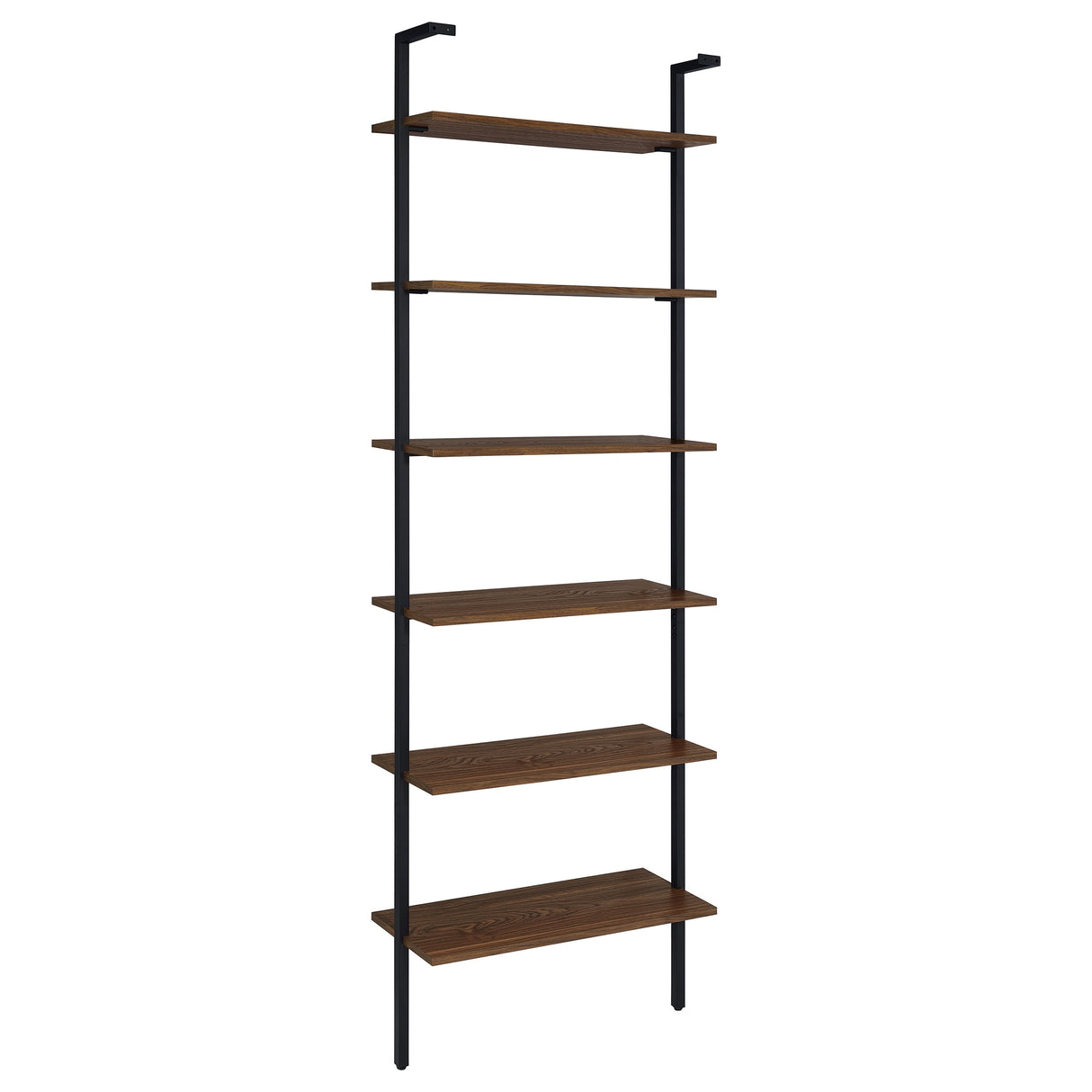 Owens 31-inch 6-shelf Wall Bookshelf Walnut