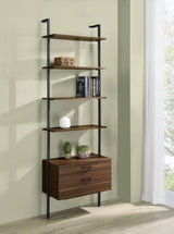 Owens 31-inch 4-shelf Storage Wall Bookshelf Walnut