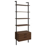 Owens 31-inch 4-shelf Storage Wall Bookshelf Walnut