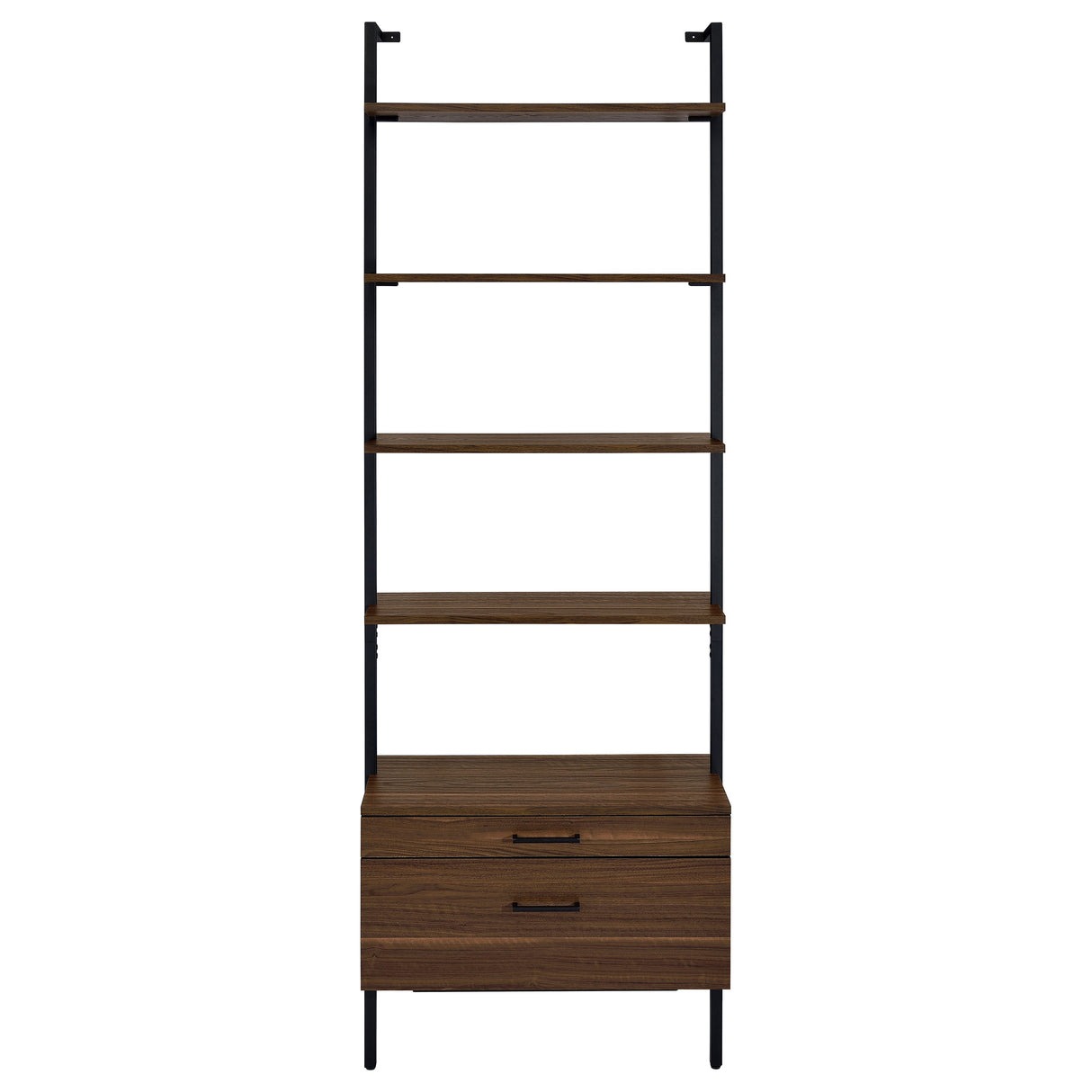 Owens 31-inch 4-shelf Storage Wall Bookshelf Walnut