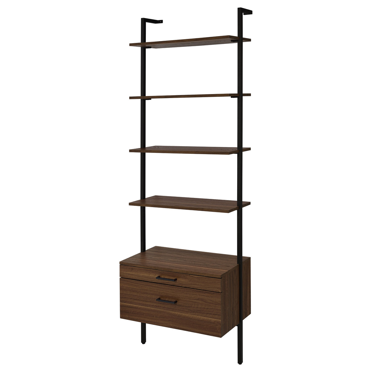 Owens 31-inch 4-shelf Storage Wall Bookshelf Walnut