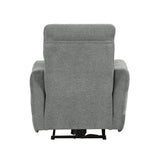 Edition Gray Power Lay Flat Reclining Chair With Headrest And Usb Port