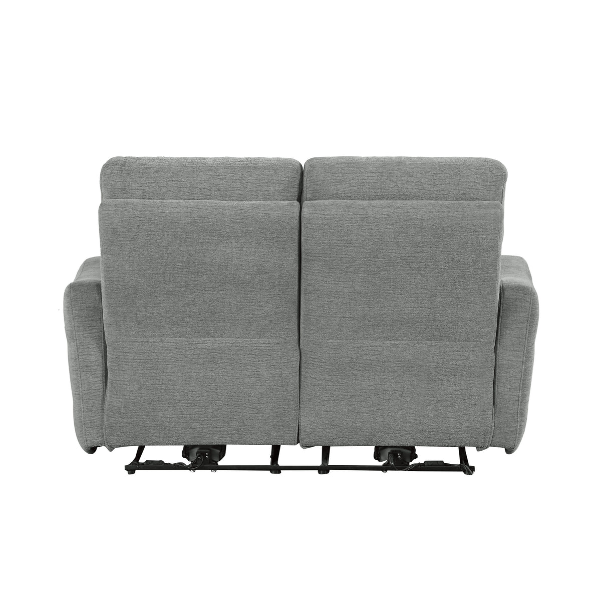 Edition Gray Power Double Lay Flat Reclining Love Seat With Headrests And Usb Ports