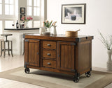 Kabili Antique Tobacco Finish Kitchen Cart