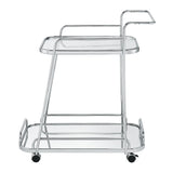 Aegis Clear Glass & Chrome Finish Serving Cart