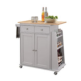 Tullarick Natural & Gray Finish Kitchen Cart