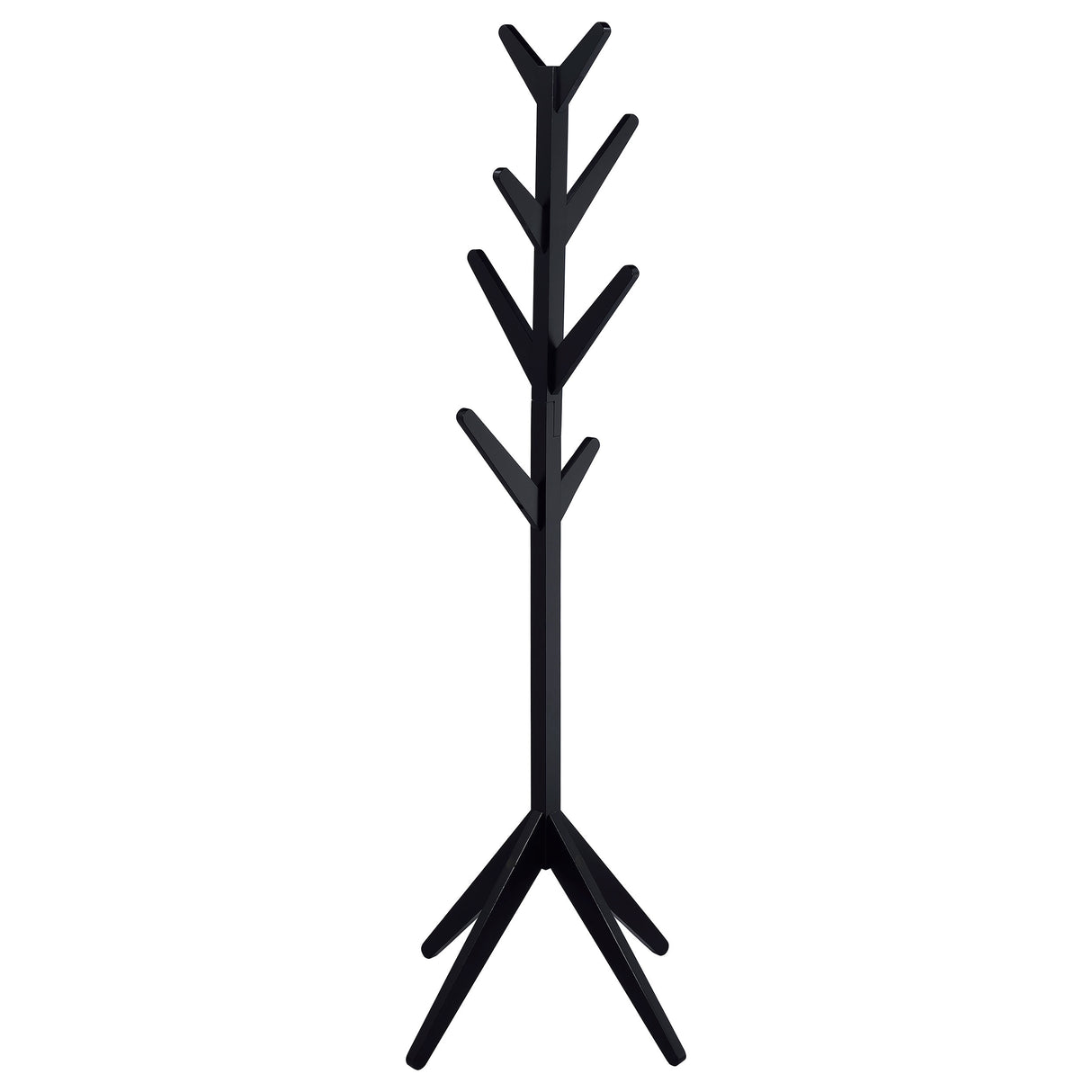 Margaret Black Solid Wood Coat Rack Clothing Hanger