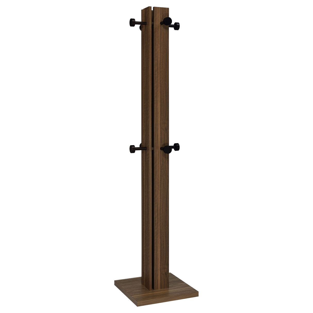 Rikkie Walnut Coat Rack And Mirror