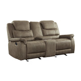 Shola Double Glider Reclining Love Seat With Center Console