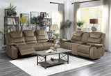 Shola Double Reclining Sofa With Center Drop-Down Cup Holders, Receptacles And Usb Ports