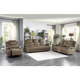 Shola Double Reclining Sofa With Center Drop-Down Cup Holders, Receptacles And Usb Ports