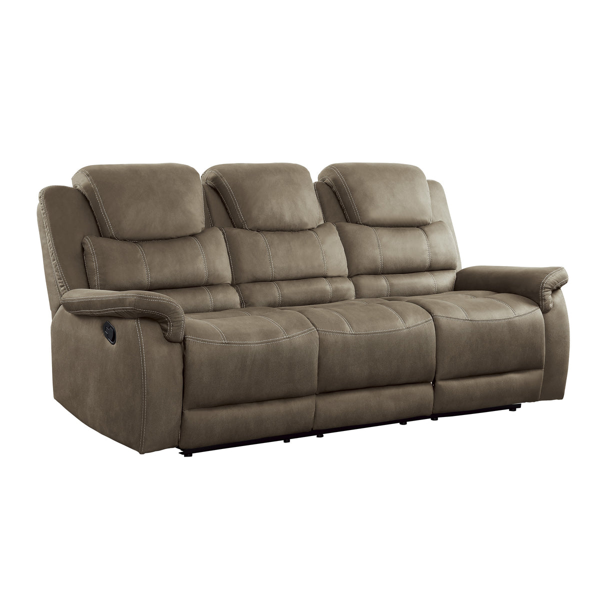 Shola Double Reclining Sofa With Center Drop-Down Cup Holders, Receptacles And Usb Ports