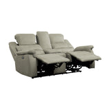 Shola Power Double Reclining Love Seat With Center Console, Headrests And Usb Ports