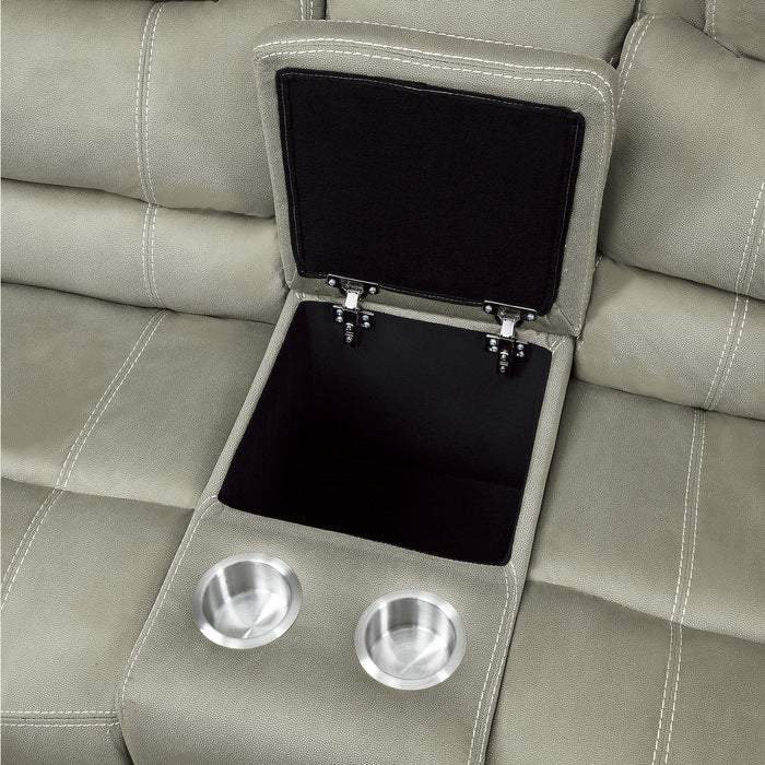 Shola Double Glider Reclining Love Seat With Center Console