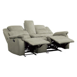 Shola Double Glider Reclining Love Seat With Center Console