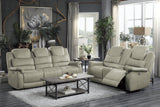 Shola Power Double Reclining Sofa With Headrests, Drop-Down Cup Holders, Receptacles And Usb Ports