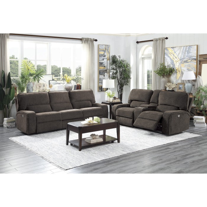 Borneo Power Double Reclining Sofa With Headrests And Usb Ports