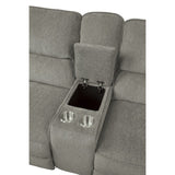 Borneo Power Double Reclining Love Seat With Center Console, Headrests And Usb Ports