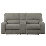 Borneo Power Double Reclining Love Seat With Center Console, Headrests And Usb Ports