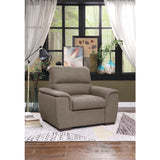 Andes Exposed Feet With Faux Wood Chair Pull-Out Ottoman