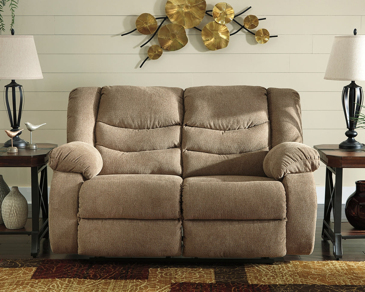 Tulen Mocha Reclining Loveseat