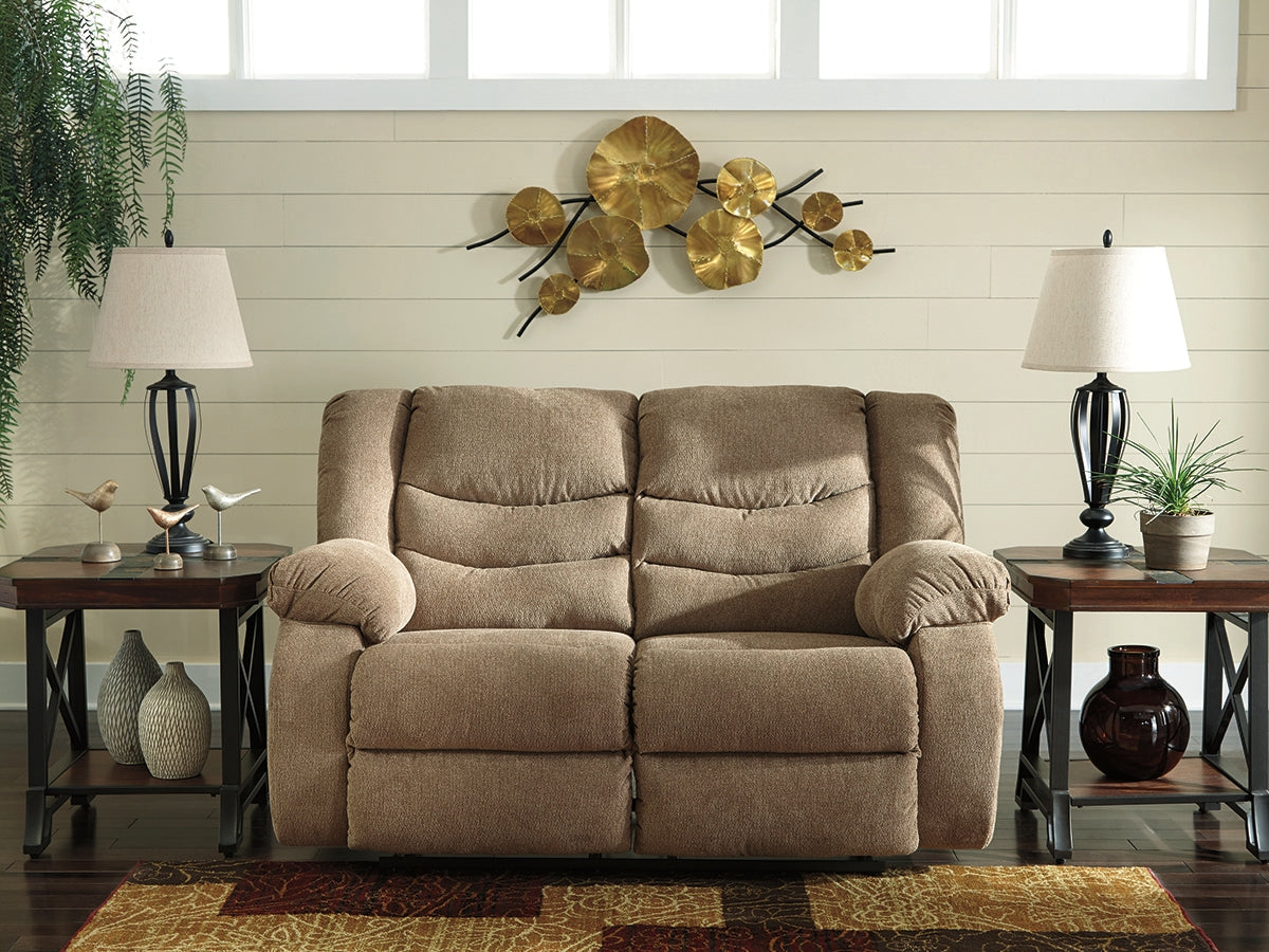 Tulen Mocha Reclining Loveseat