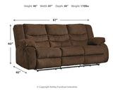 Tulen Mocha Reclining Sofa