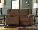 Tulen Chocolate Reclining Loveseat