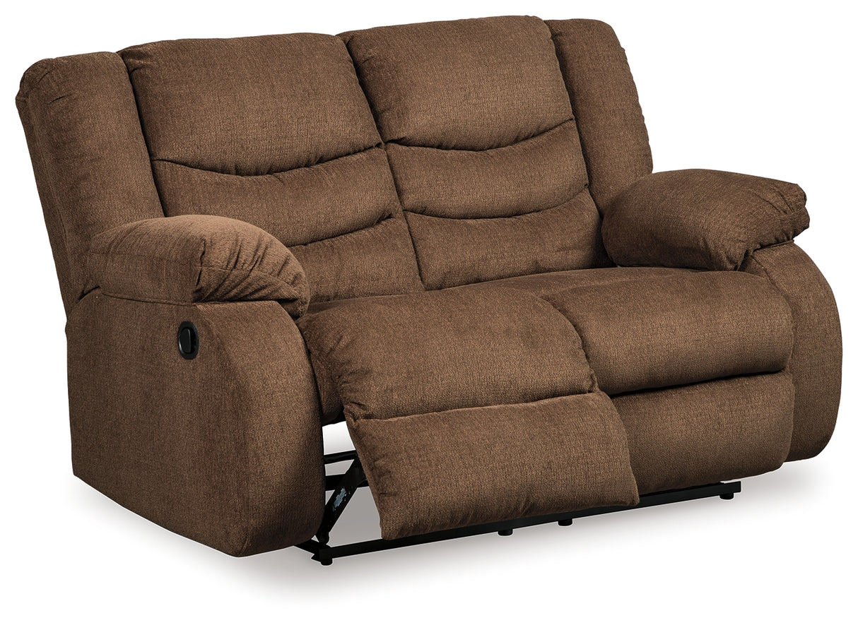 Tulen Chocolate Reclining Loveseat