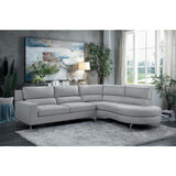 Bonita Exposed Metal Feet With Silver 2-Piece Sectional Right Chaise