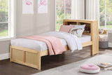 Bartly Natural Pine Twin Bookcase Bed