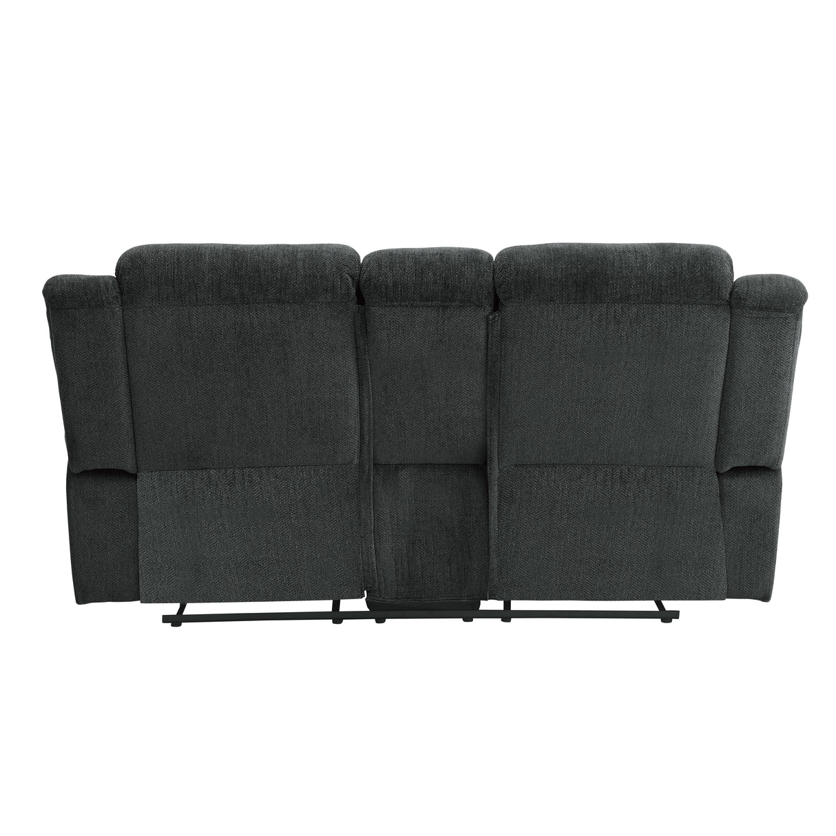 Nutmeg Gray Double Reclining Love Seat With Center Console