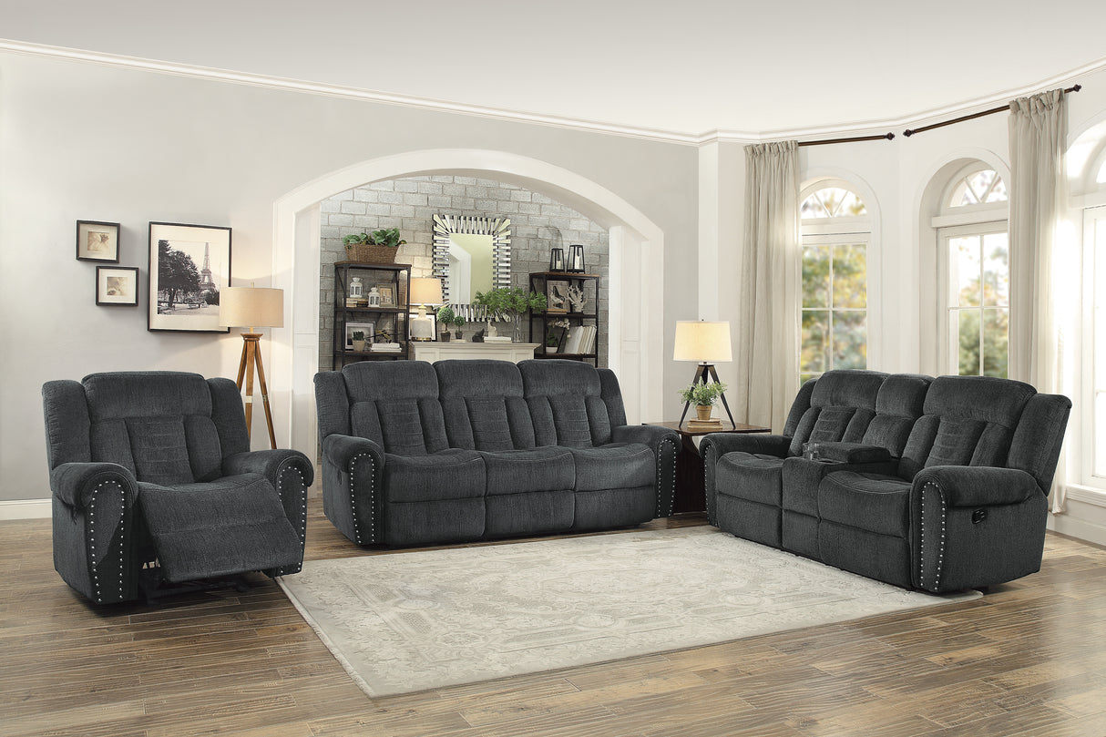 Nutmeg Gray Double Reclining Sofa