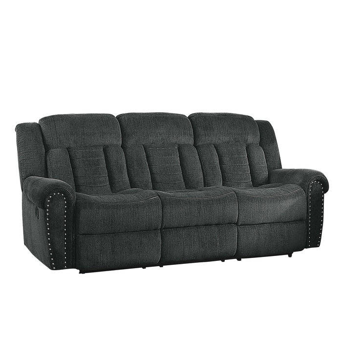 Nutmeg Gray Double Reclining Sofa