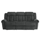 Nutmeg Gray Double Reclining Sofa